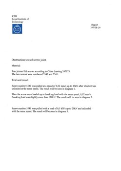 cibes螺杆式电梯测试报告