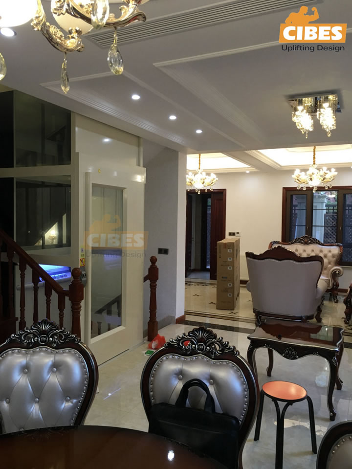 CIBES A5000螺杆家用电梯装置于上海崇明岛