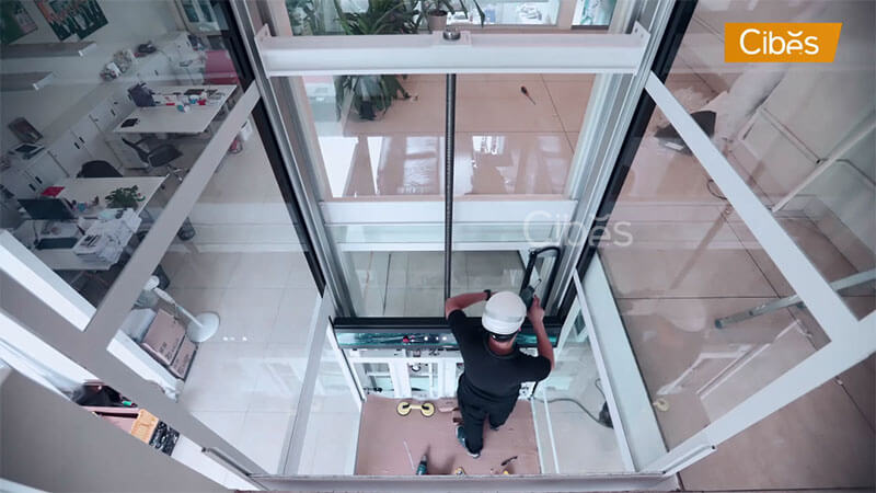 Cibes螺杆电梯装置现场