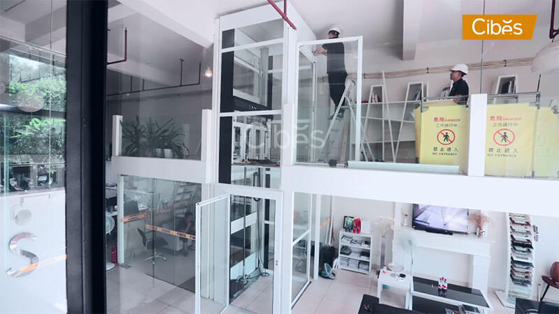 Cibes螺杆电梯装置现场