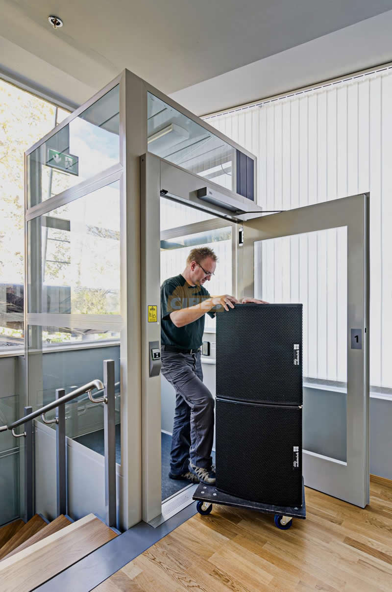 Passenger lift Cibes A5000 at the Concert Hall of G?vle - Cibes大发500瑞典品牌电梯