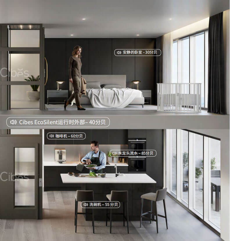 cibes 清静的螺杆电梯