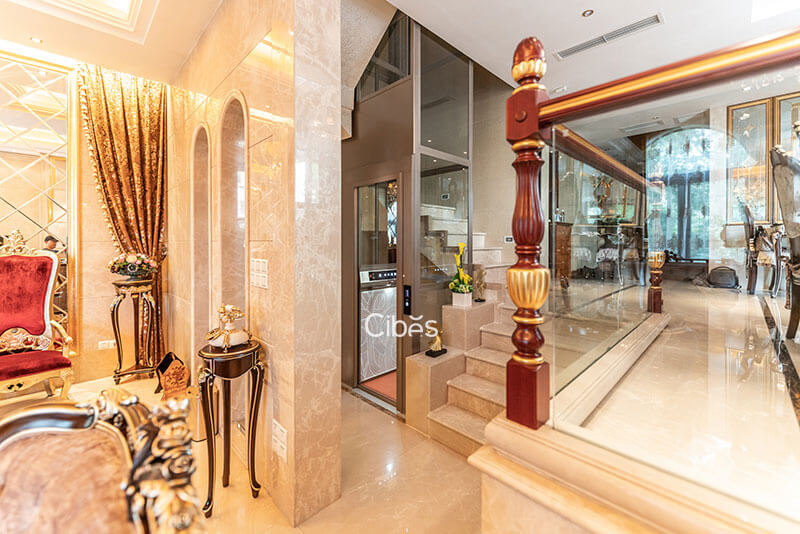 重庆四层别墅家用电梯装置案例