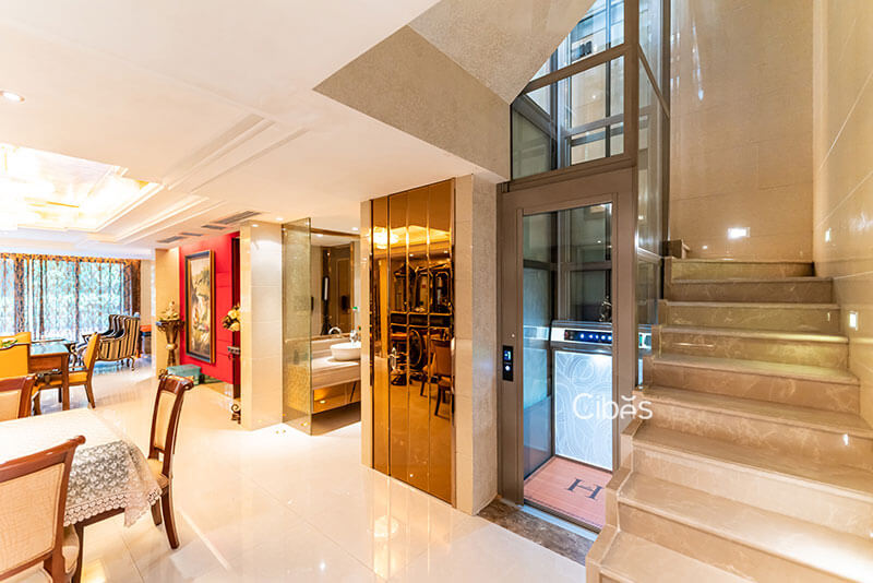 重庆四层别墅家用电梯装置案例