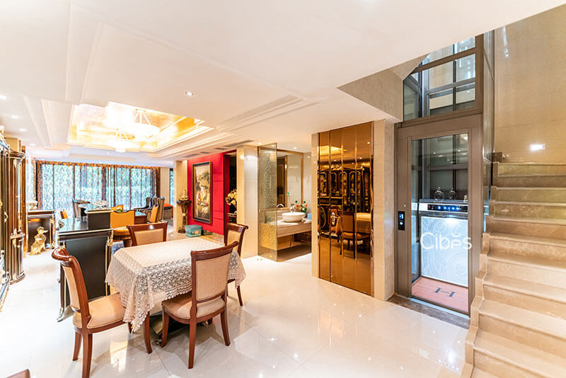 重庆四层别墅家用电梯装置案例