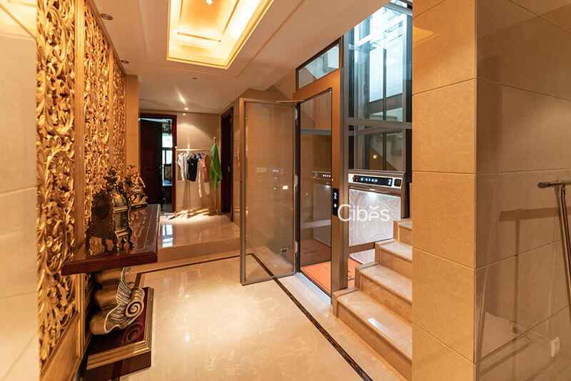 重庆四层别墅家用电梯装置案例