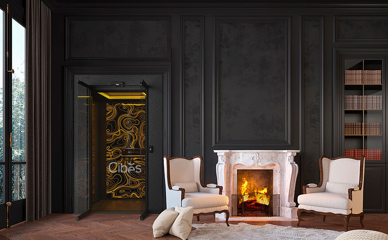 无底坑不带井道家用电梯