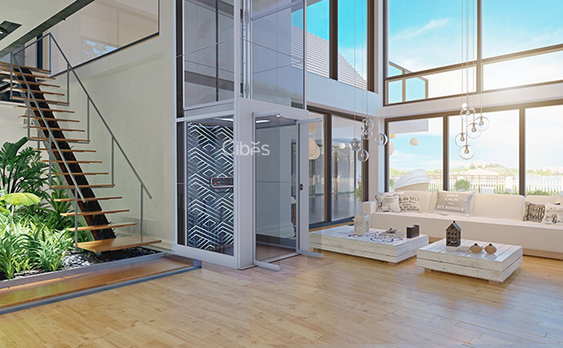 无底坑自带井道家用电梯