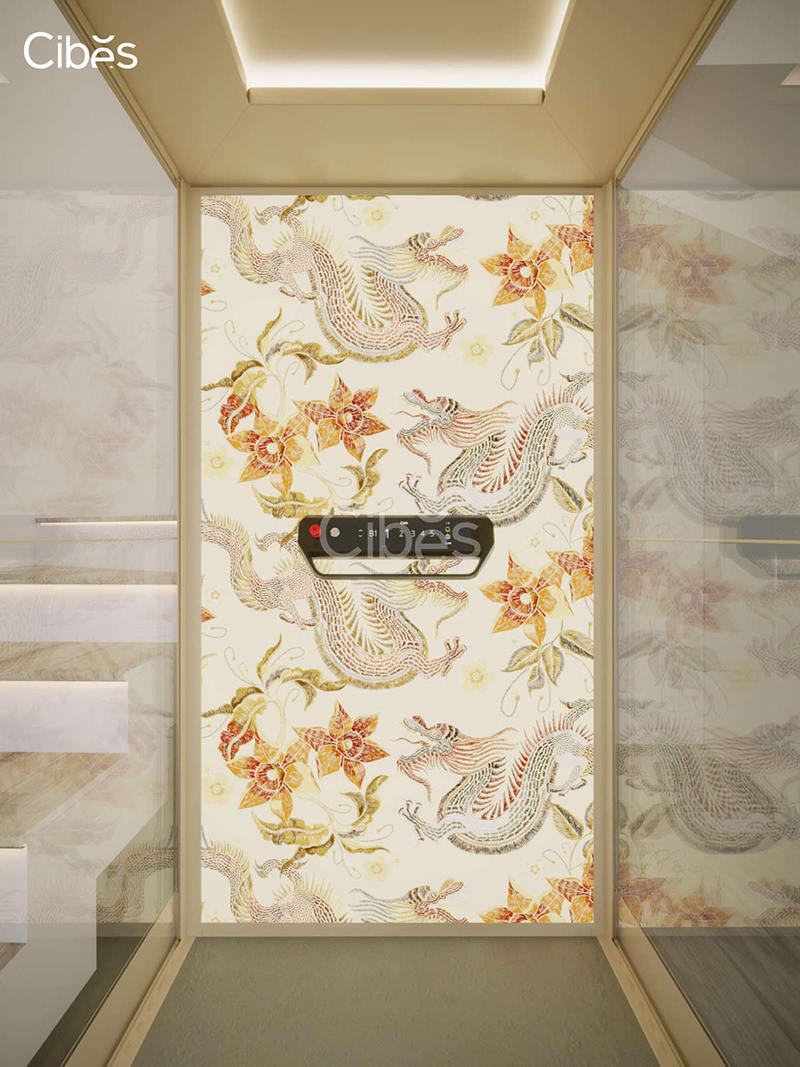 Cibes别墅电梯————国风系列配景，，纹样细腻