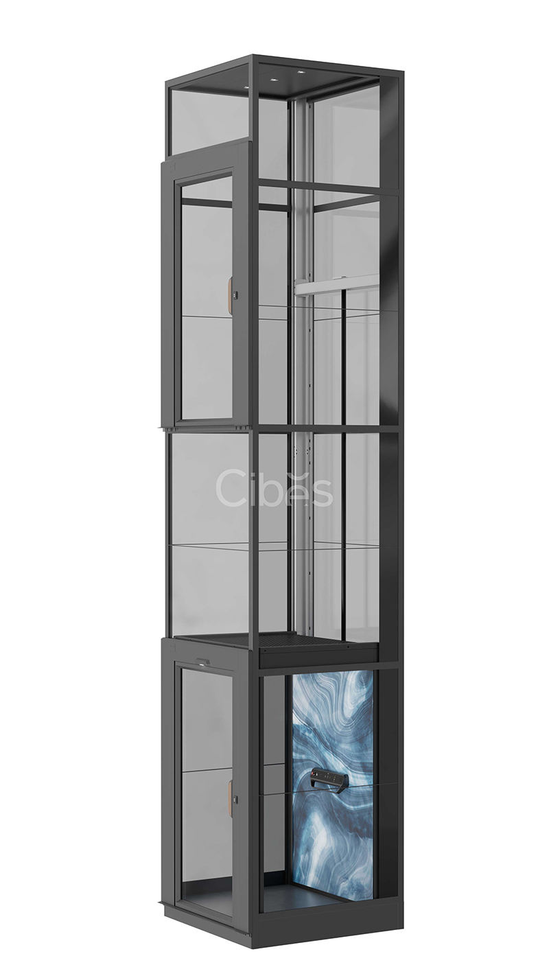 Cibes别墅电梯 —— 幽蓝水晶配景