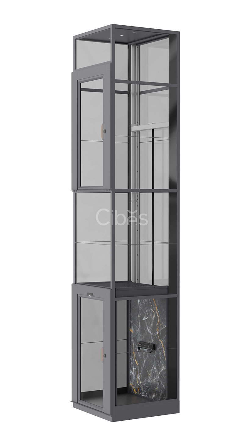 Cibes别墅电梯 —— 蛛纹黑曜配景