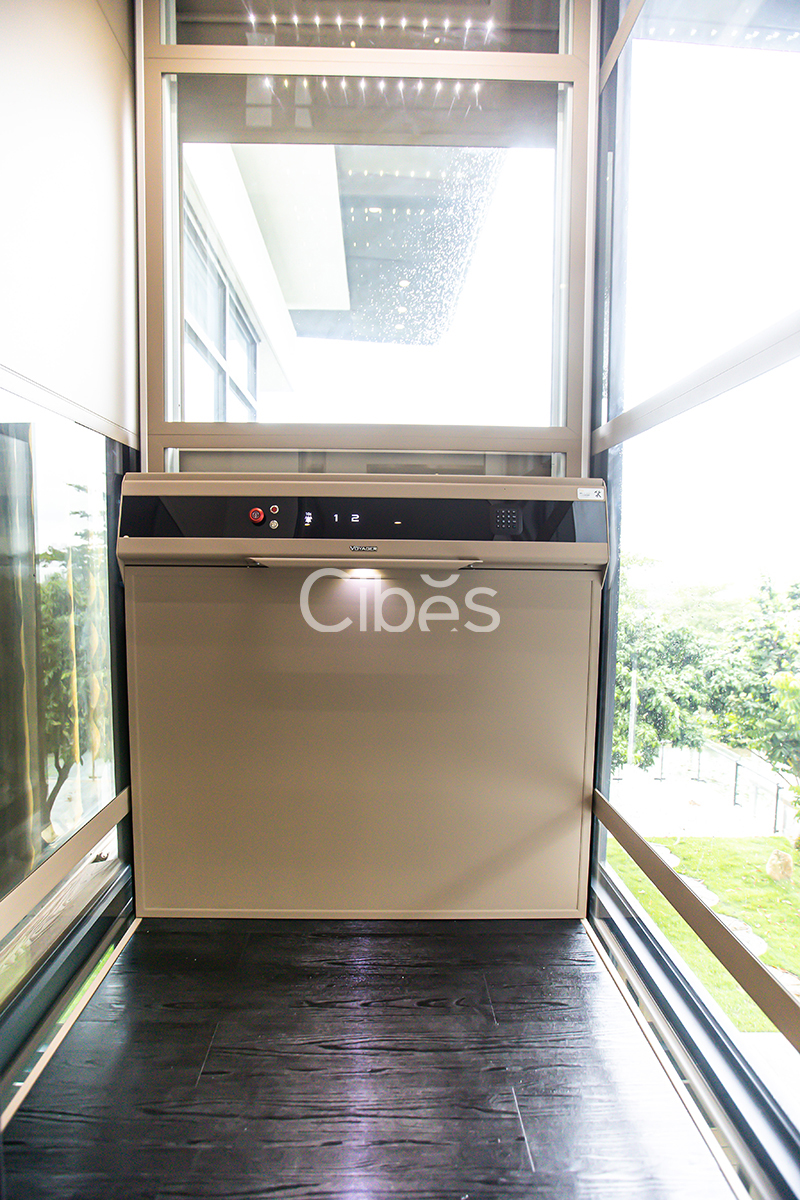 4层4站Cibes V80 时尚版别墅电梯装置于广东珠海