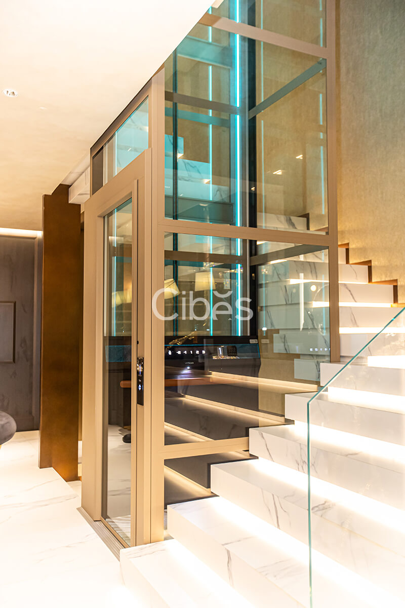 5层5站Cibes V80 限量版别墅电梯装置于浙江杭州