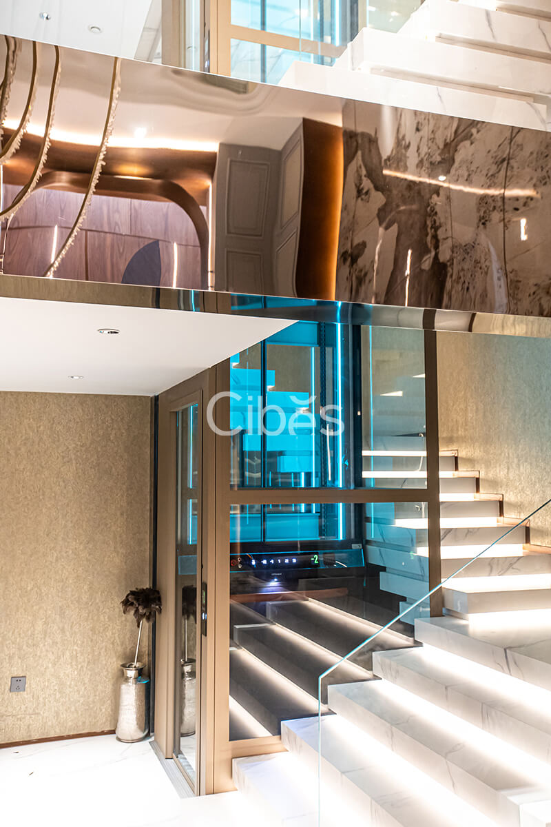 5层5站Cibes V80 限量版别墅电梯装置于浙江杭州