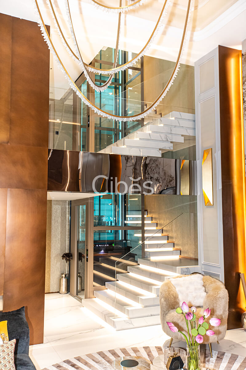 5层5站Cibes V80 限量版别墅电梯装置于浙江杭州